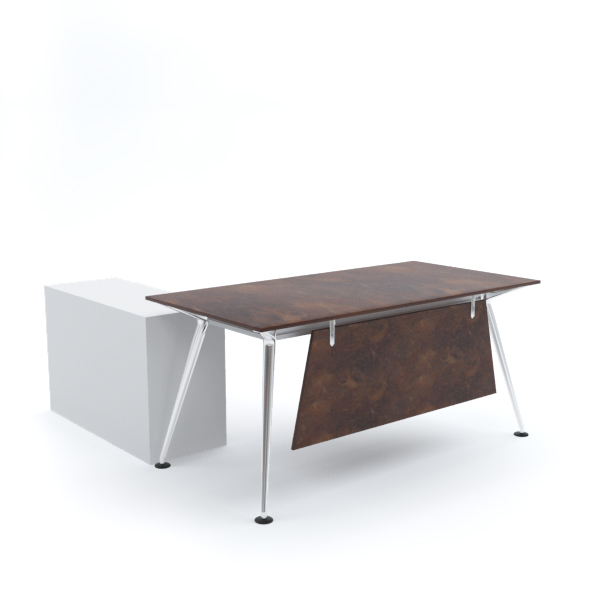 ELEGANTE : Office Desk (with Side Cabinet)